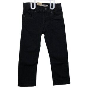 LEVI'S 511 SLIM BOY BLACK ADJUSTABLE WAISTBAND DENIM SIZE 5 REG NWT
